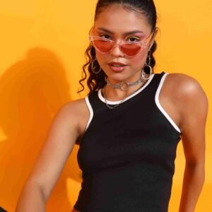 Black Twirl Top