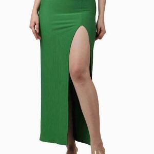Green Rib Long Skirt