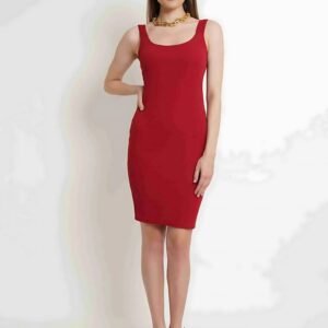 Mehroon Hosiery Strap Dress