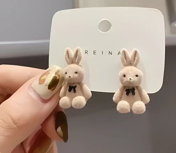 Cute Teddy Bear Rabbits Korean Earrings