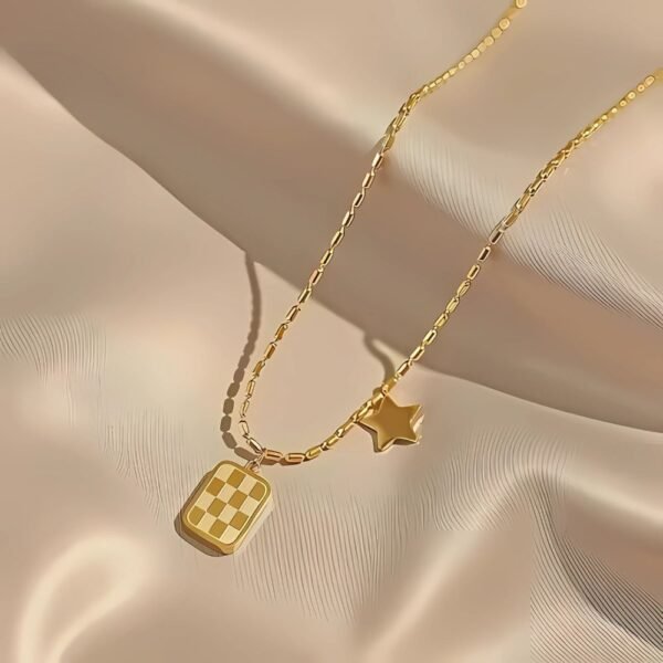 Dainty Square Star Pendant Necklace