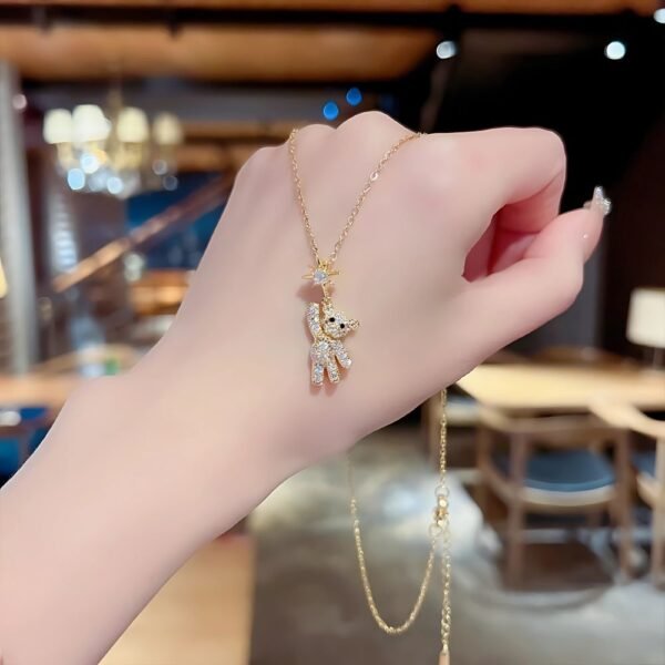 Teddy Bear Chain Pendant Necklace | Anti-tarnish | Stainless Steel
