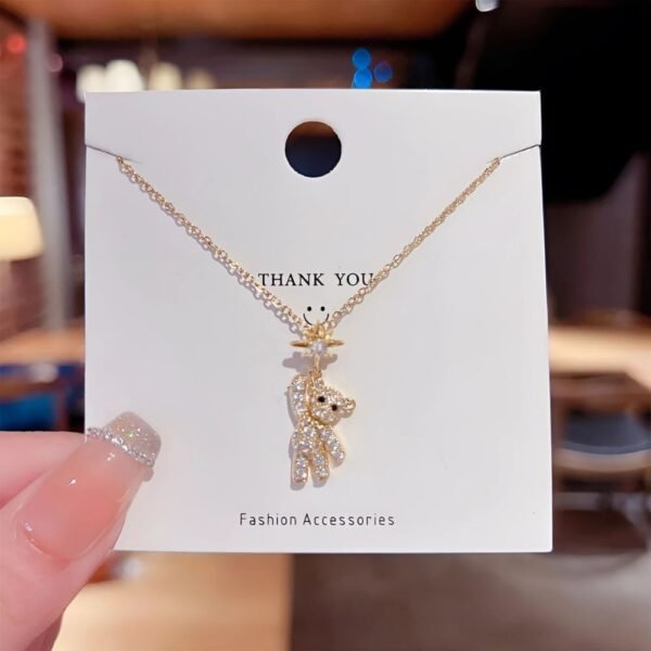 Teddy Bear Chain Pendant Necklace | Anti-tarnish | Stainless Steel
