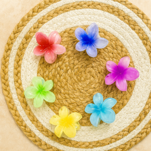 Flower claw small multicolor clutcher