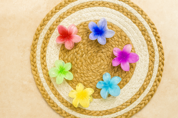 Flower claw small multicolor clutcher